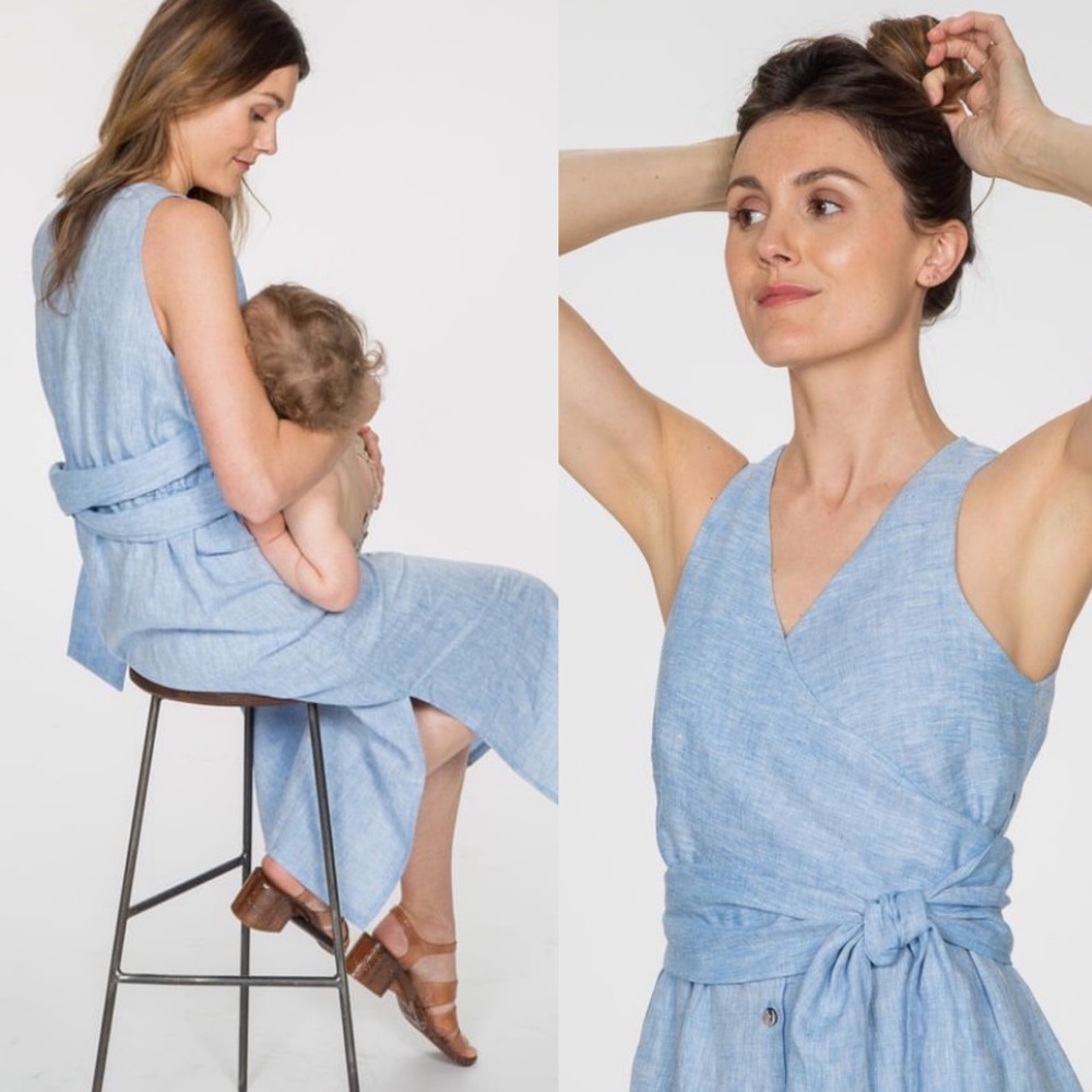 Chapter goods nursing linen wrap dress M